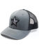 Oil Field Hats Men's Charcoal Texas Star Patch Mesh Ball Cap , Grey, hi-res