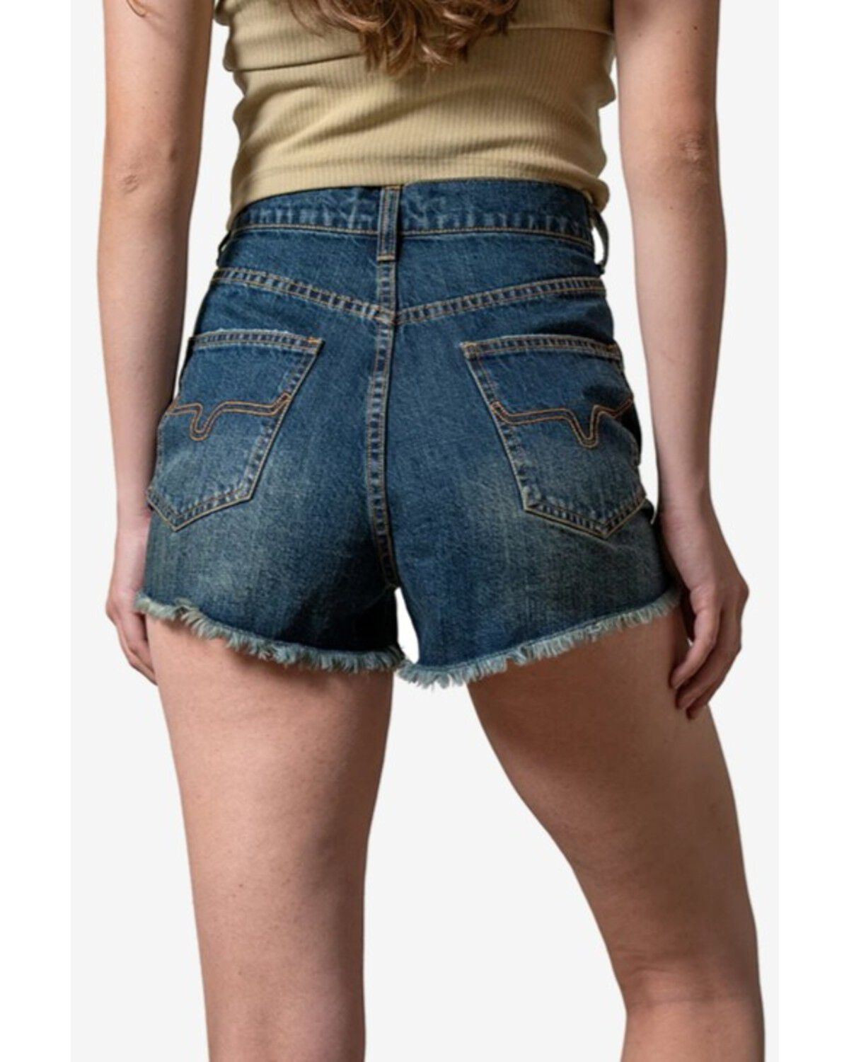 Image #2 - Kimes Ranch Women's Daisy Dark Wash High Rise Denim Shorts, Dark Wash, hi-res