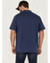 Image #4 - Brothers and Sons Men's Solid Slub Short Sleeve Polo Shirt , Navy, hi-res