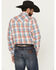 Image #4 - Ely Walker Men's Plaid Print Long Sleeve Pearl Snap Western Shirt, Orange, hi-res