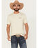 Image #1 - Ariat Men's Logo Short Sleeve Graphic T-Shirt, Natural, hi-res