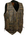 Image #1 - Milwaukee Leather Men's Distressed 10 Pocket Vest - 4X, Black/tan, hi-res
