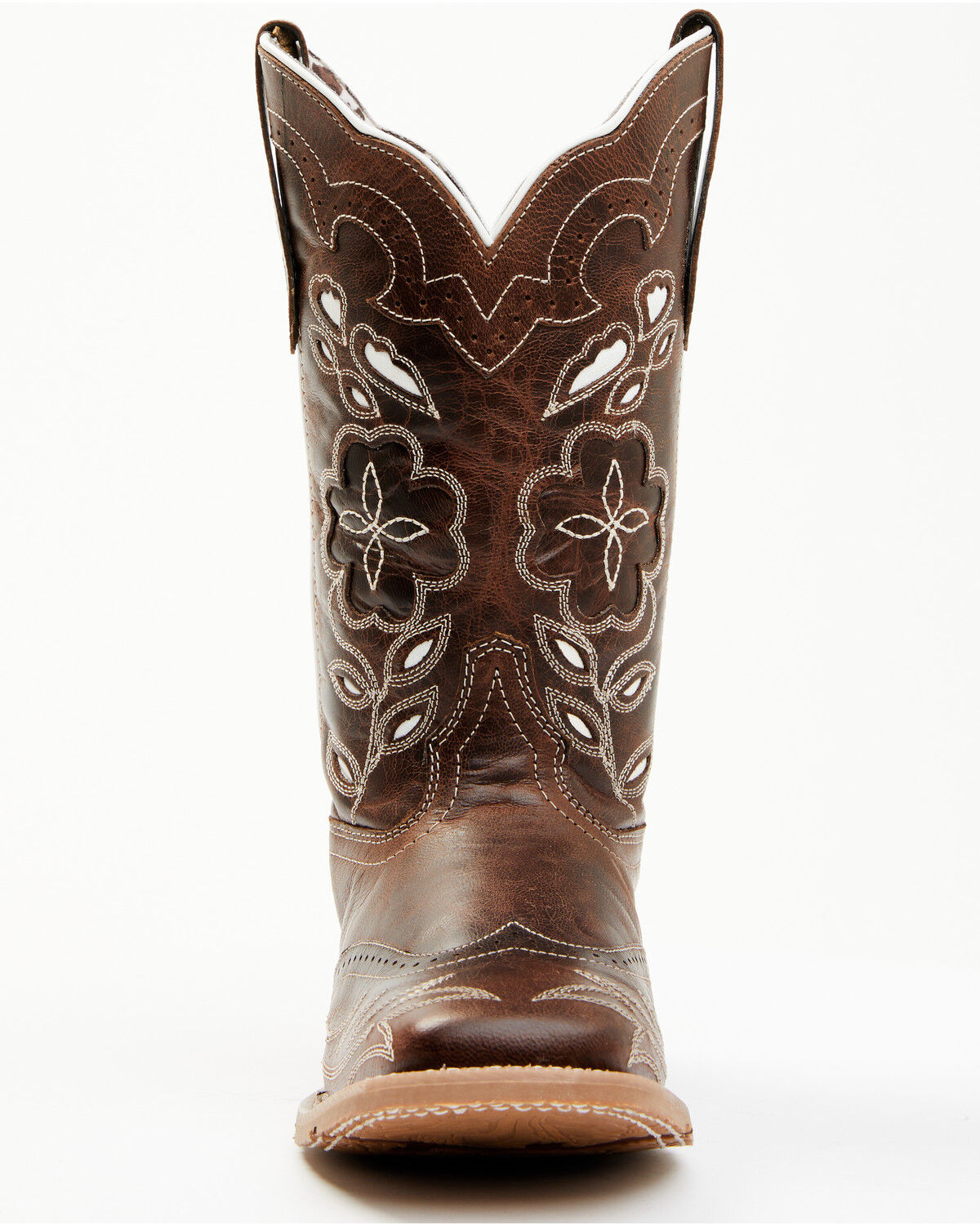 Image #4 - Laredo Women's Underlay Performance Western Boots - Broad Square Toe, Chocolate, hi-res