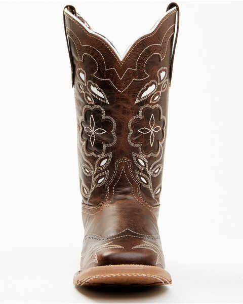 Image #4 - Laredo Women's Underlay Performance Western Boots - Broad Square Toe , Chocolate, hi-res