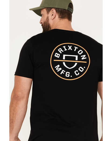 Image #2 - Brixton Men's Crest II Logo Graphic T-Shirt , Black, hi-res