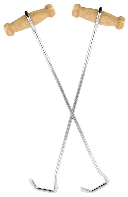 BB Ranch&reg; 13" Boot Hooks, Silver, hi-res