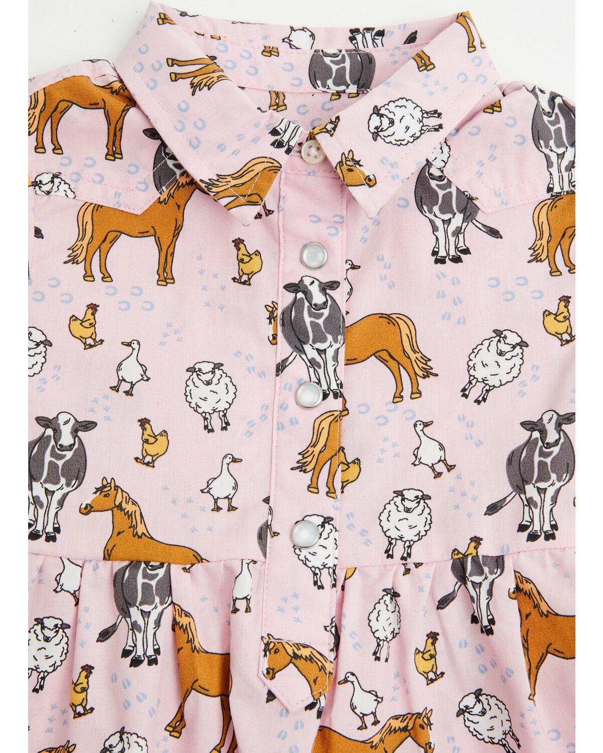 Image #2 - Wrangler Infant Girls' Farm Animal Print Dress Set - 2 Piece, Pink, hi-res