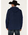Image #4 - Wrangler Men's Solid Lightweight 1/4 Button Front Unlined Hooded Pullover, Dark Blue, hi-res