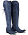 Image #1 - Lane Women's Lexington Over The Knee Corset Western Boots - Snip Toe, Navy, hi-res