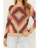 Image #3 - Cotton & Rye Women's Border Star Print Sweater , Multi, hi-res