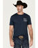 Image #2 - Howitzer Men's Infringed Short Sleeve Graphic T-Shirt , Navy, hi-res