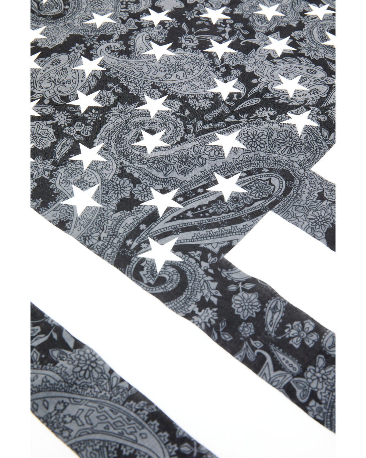 Cody James Men's Paisley Americana Flag Bandana, Black, hi-res