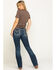 Shyanne Women's Scroll Dark Wash Bootcut Jeans , Blue, hi-res