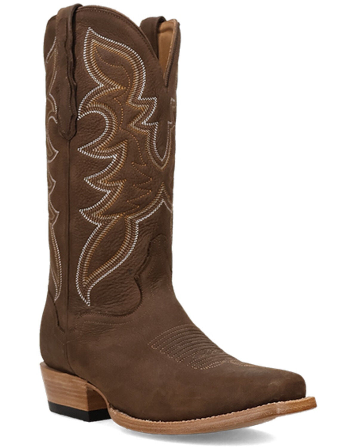 Image #1 - El Dorado Men's Bay Apache Western Boots - Square Toe, Brown, hi-res