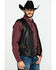 Image #3 - Scully Leatherwear Men's Leather Buck Stitch Vest, Brown, hi-res