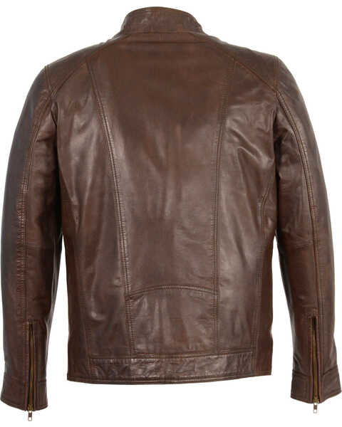 Image #2 - Milwaukee Leather Men's Sheepskin Moto Leather Jacket - 4X , Brown, hi-res