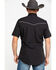 Image #2 - Ely Short Sleeve Black Western Shirt, Black, hi-res