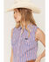 Image #2 - Wrangler Retro Women's Americana Striped Sleeveless Cropped Snap Western Shirt, Multi, hi-res