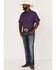 Cinch Men's ARENAFLEX Geo Print Short Sleeve Button Down Western Shirt , Purple, hi-res