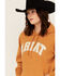 Image #2 - Ariat Women's Boot Barn Exclusive Chenille Logo Hoodie, Brown, hi-res