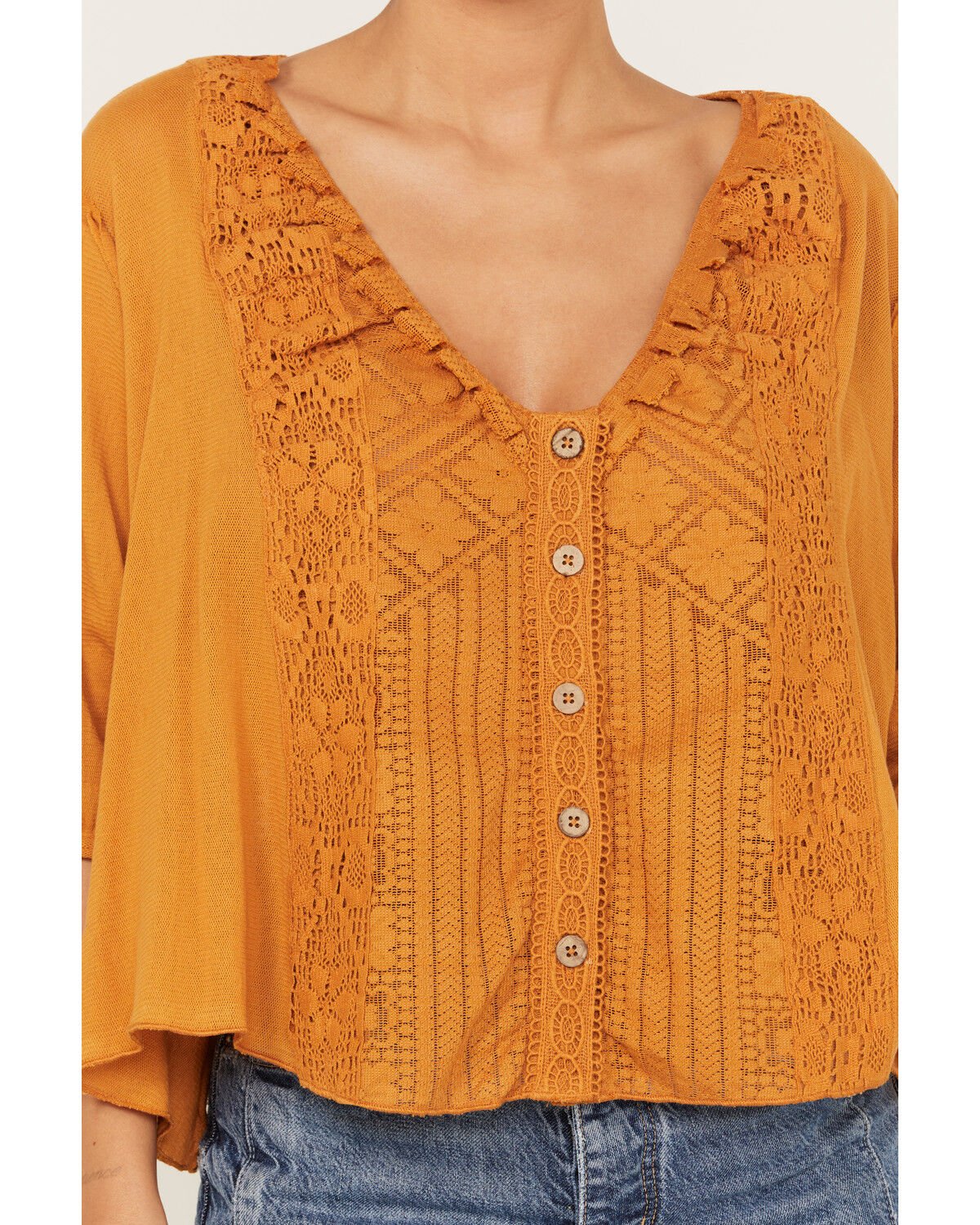 Image #3 - Free People Women's Mae Top, Orange, hi-res