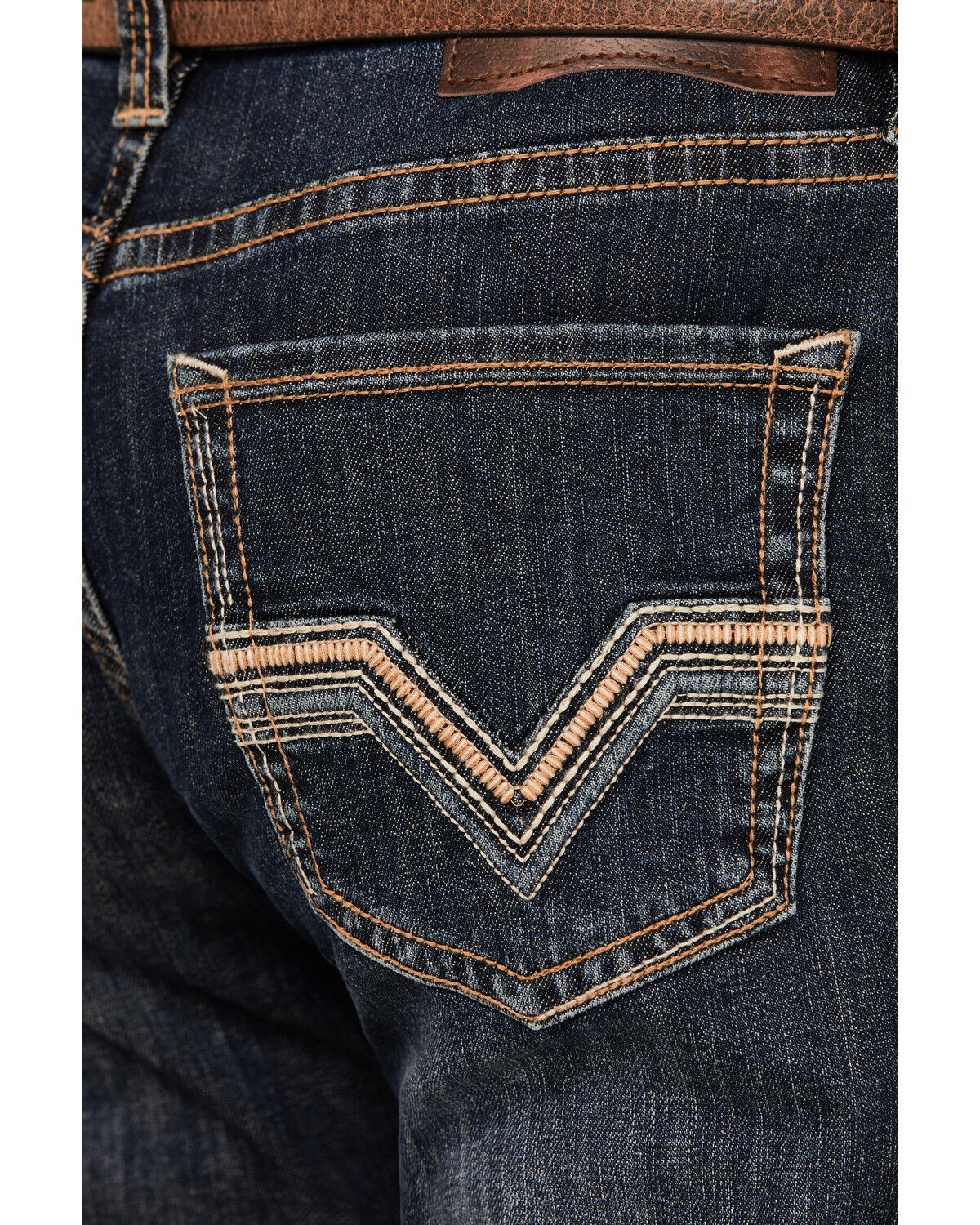 Image #3 - Rock & Roll Denim Men's Dark Wash Double Barrel Reflex Bootcut Stretch Denim Jeans, Dark Wash, hi-res