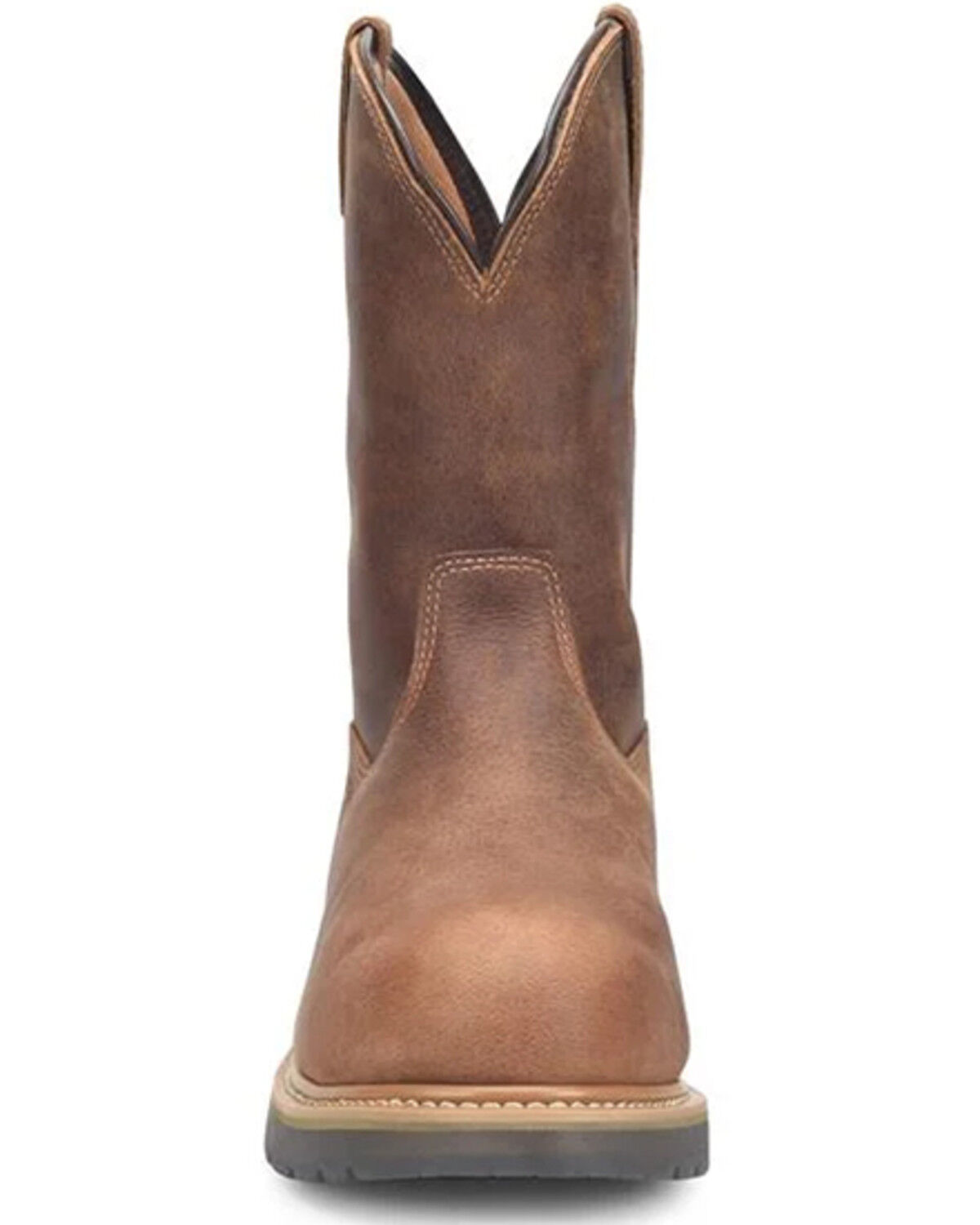 Image #4 - Double H Men's 10" Boss Waterproof Wellington Work Boots - Round Toe, Brown, hi-res