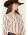 Image #2 - Shyanne Women's Rocksprings Striped Long Sleeve Snap Western Shirt, Brick Red, hi-res