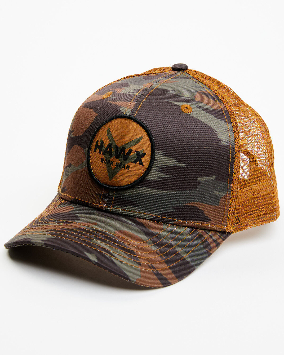 Image #1 - Hawx Men's Camo Print Circle Patch Ball Cap, Camouflage, hi-res