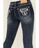 Image #2 - Shyanne Women's Dreamcatcher Dark Wash Mid Rise Bootcut Stretch Denim Jeans, Dark Wash, hi-res