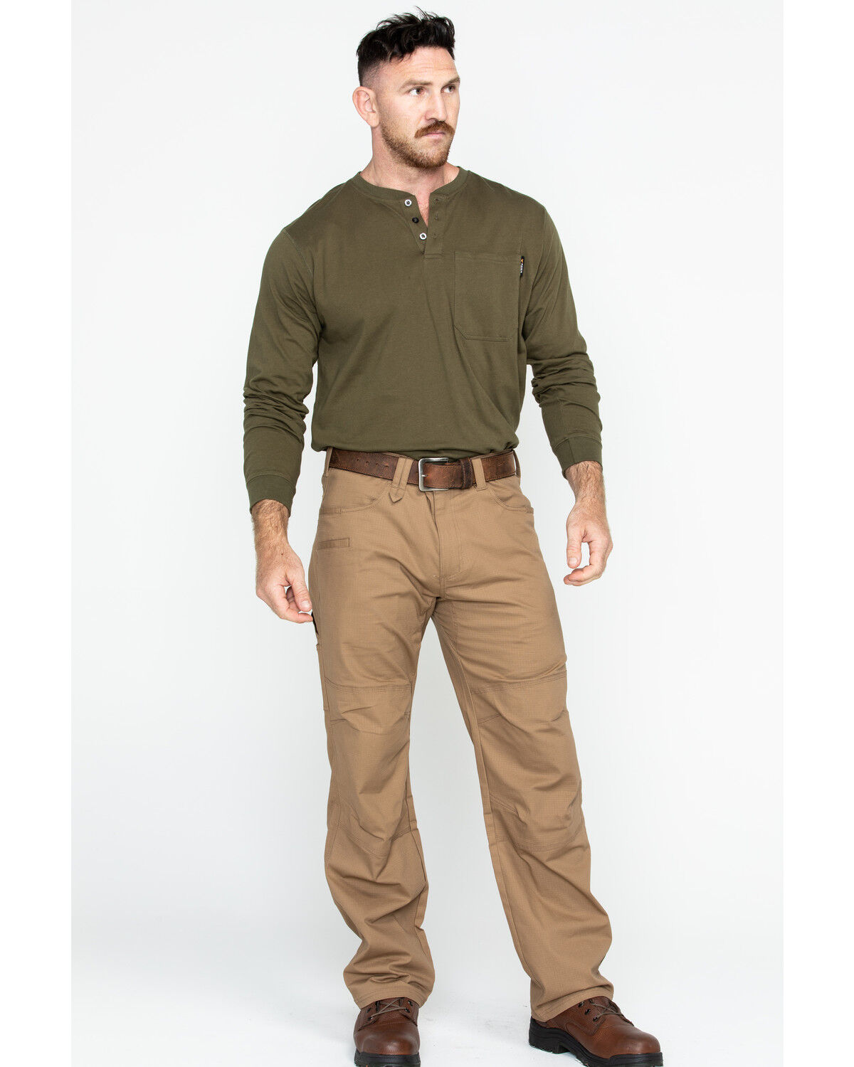 Image #6 - Hawx Men's Brown Stretch Ripstop Utility Work Pants - Big, Brown, hi-res