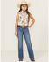 Image #1 - Ariat Girls' Medium Wash Bootcut Stretch Denim Jeans, Medium Wash, hi-res