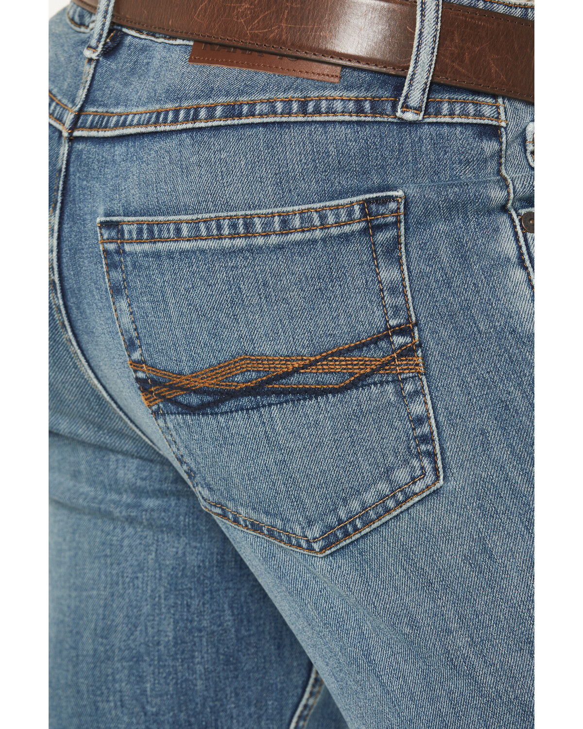 Image #4 - RANK 45® Men's Rider-Flex Roadrunner Wash Ambush Slim Straight 4-Way Stretch Denim Jeans, Medium Wash, hi-res