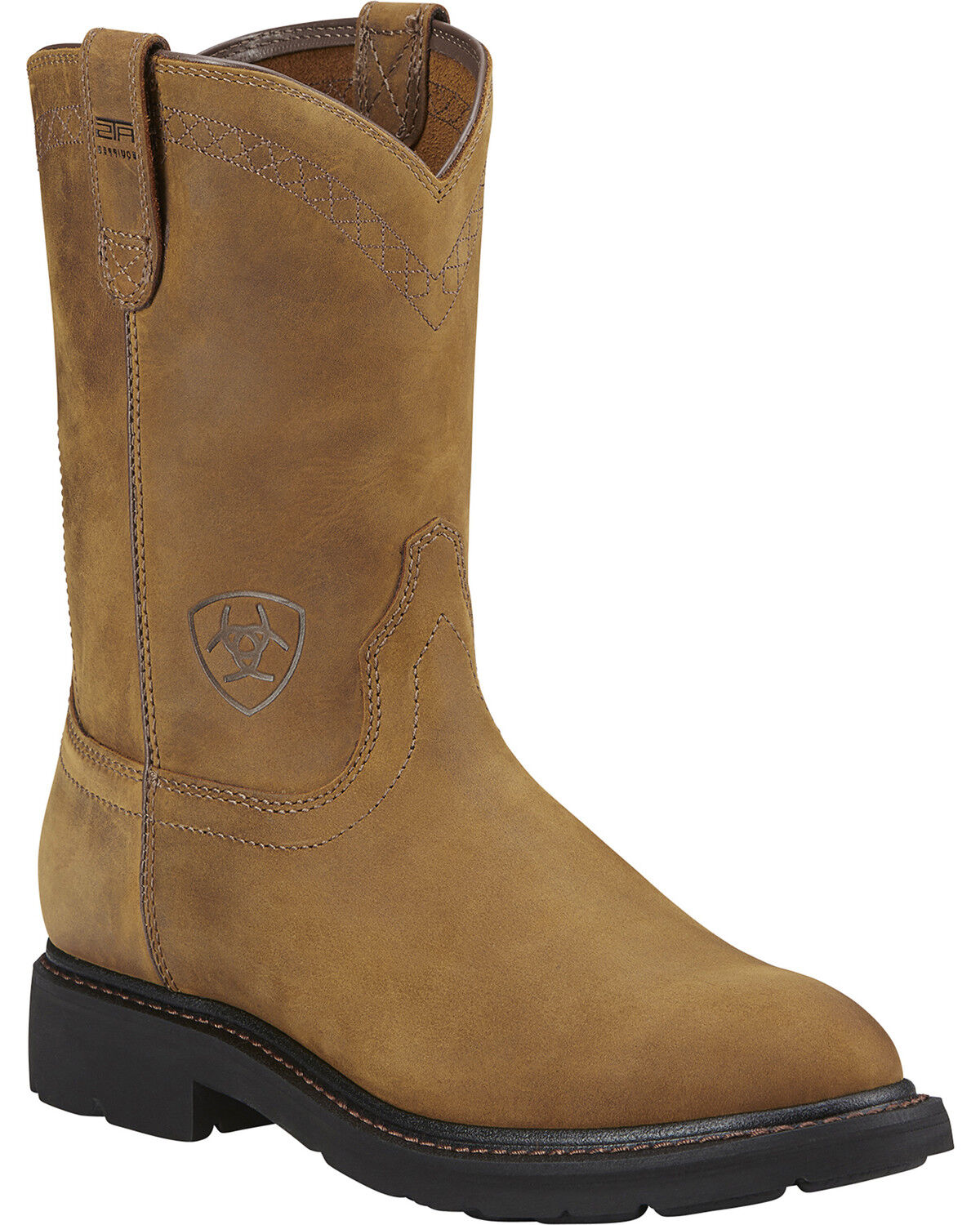 Image #1 - Ariat Men's Sierra Western Work Boots - Soft Toe, Aged Bark, hi-res