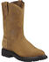 Ariat Men's Sierra Western Work Boots - Round Toe, Aged Bark, hi-res