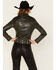 Image #4 - Mauritius Leather Women's Croc Collar Sydney Moto Jacket, Olive, hi-res
