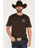 Image #2 - Kimes Ranch Men's Boot Barn Exclusive Stencil Logo Short Sleeve Graphic T-Shirt, Dark Brown, hi-res