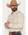 Image #2 - Cody James Men's Trigger Striped Print Long Sleeve Snap Western Shirt, Cream, hi-res