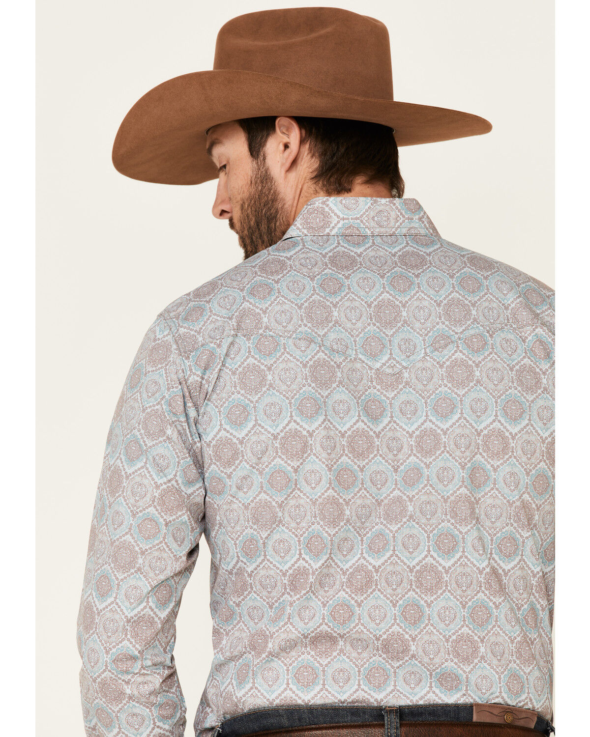 Image #5 - Wrangler Retro Men's Large Medallion Geo Print Long Sleeve Western Shirt, , hi-res
