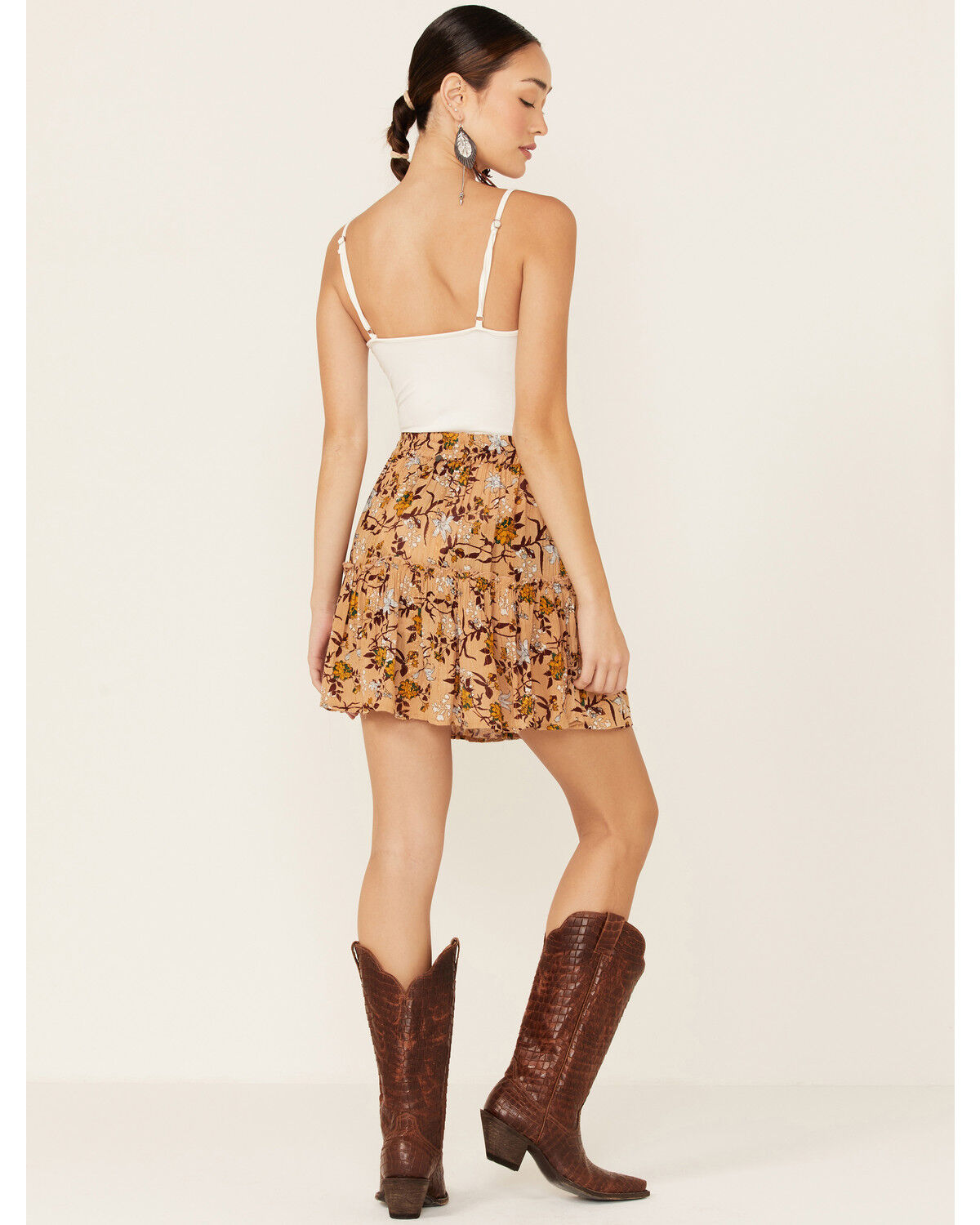 Image #4 - Z&L Women's Floral Tiered Mini Skirt, , hi-res