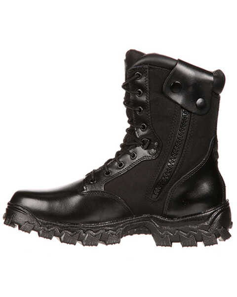 Rocky Men's Alphaforce Waterproof Zipper Duty Boots - Composite Toe, Black, hi-res