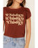 Shyanne Women's Whiskey Whiskey Whiskey Graphic Tee , Rust Copper, hi-res