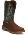 Image #1 - Justin Men's Rush Short Base Performance Western Boots - Broad Square Toe, Brown, hi-res