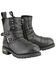 Image #1 - Milwaukee Leather Women's Double Strap Waterproof Studded Boots - Round Toe, Black, hi-res