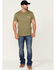 Wrangler Men's Heathered Yellowstone Dutton Ranch Graphic T-Shirt , Sage, hi-res