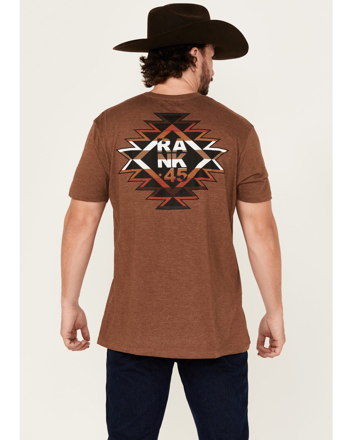 Image #1 - RANK 45&reg; Men's Dust & Glory Short Sleeve Graphic T-Shirt, Lt Brown, hi-res