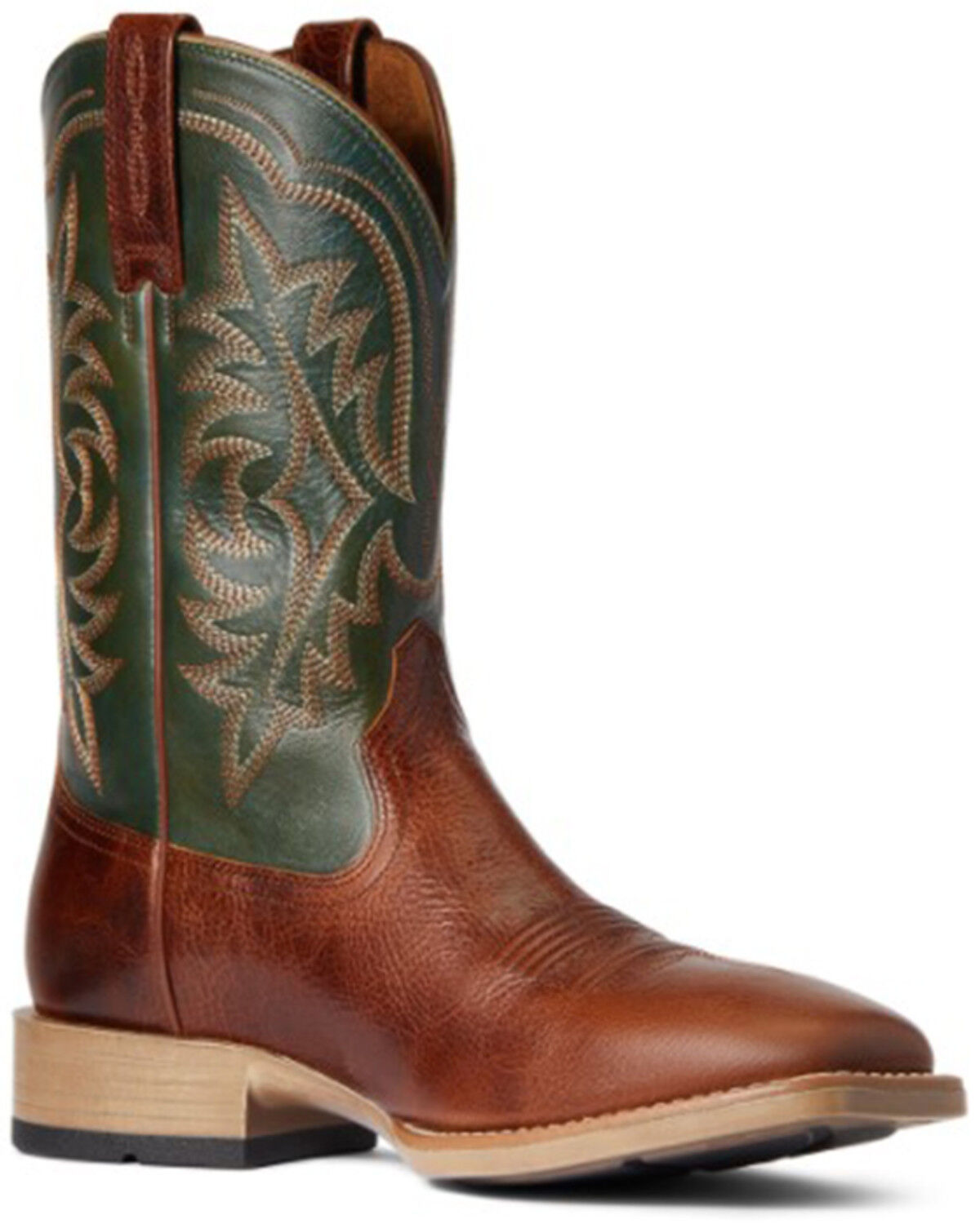 Image #1 - Ariat Men's Ryden Ultra Western Performance Boots - Broad Square Toe, Brown, hi-res