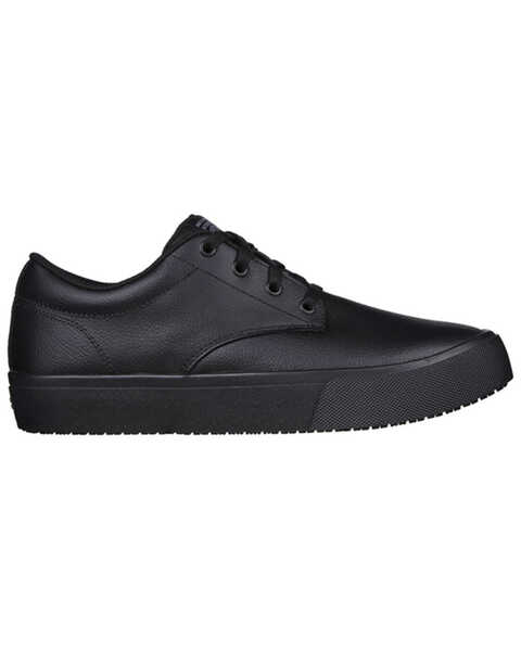 Image #1 - Skechers Men's Poppy Slip-Resisting Work Shoes - Round Toe, Black, hi-res