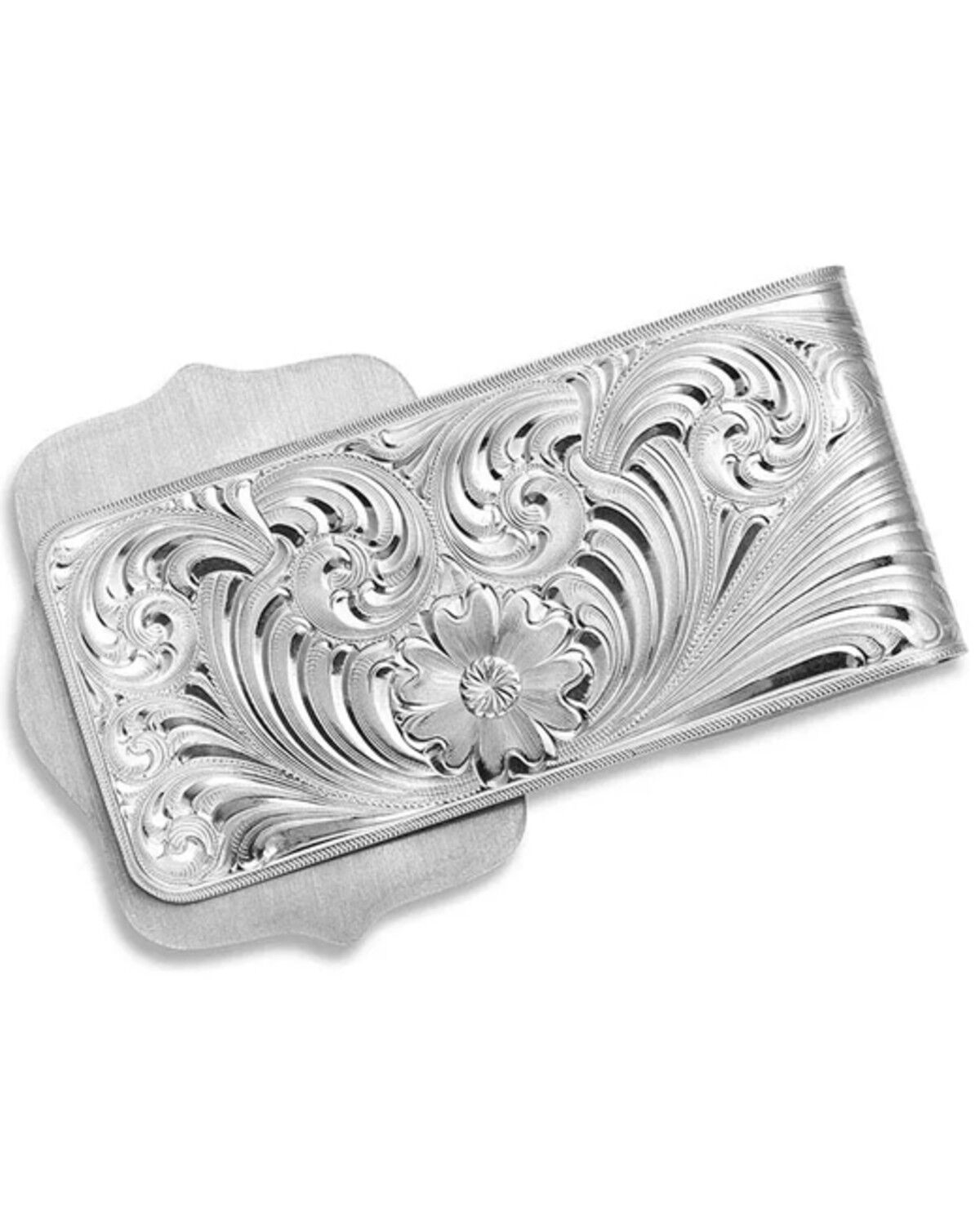 Image #2 - Montana Silversmiths Women's Legacy Mini Buckle Money Clip, Silver, hi-res
