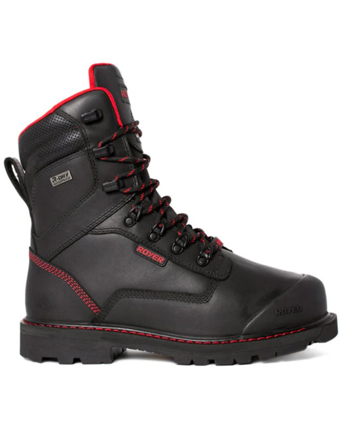Image #2 - ROYER Men's 8" Revolt Interguard 2.0 Work Boots - Carbon Toe, Brown, hi-res